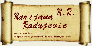 Marijana Radujević vizit kartica